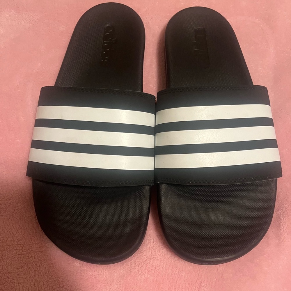 ADIDAS Slide Sandals with White Stripes